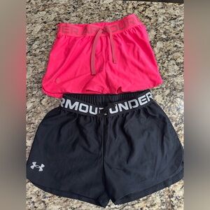 Under Armour Kids' Pink and Black Shorts Set